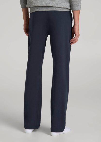 Open-Bottom Pajama Pants for Tall Men in Evening Blue