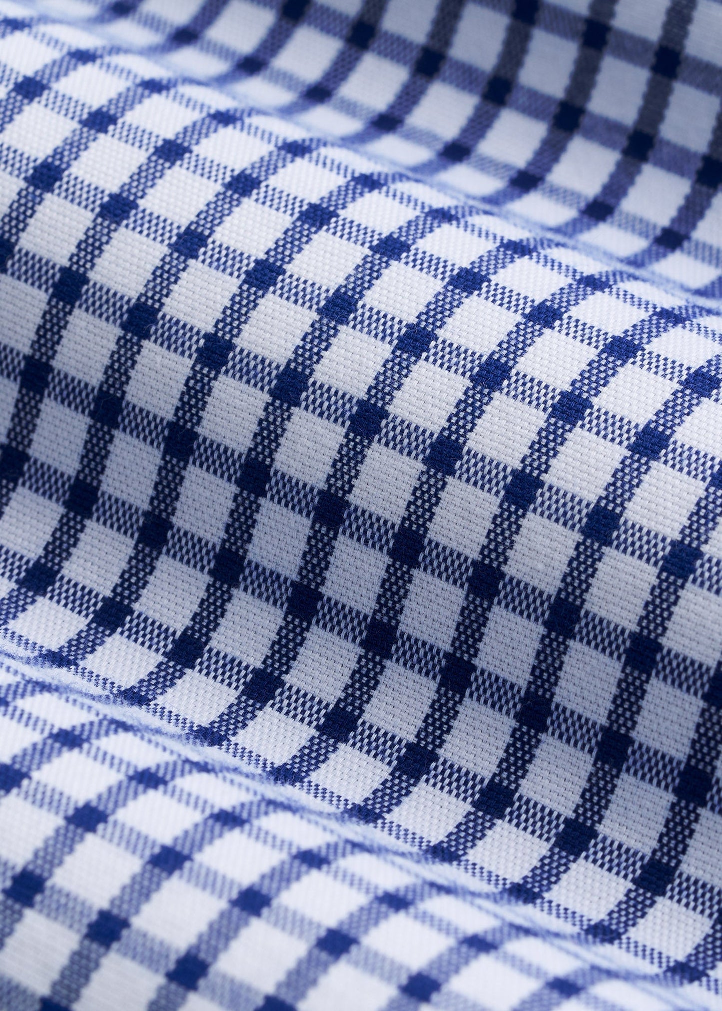 Oskar Easy Care Dress Shirt for Tall Men in Bright Blue Grid