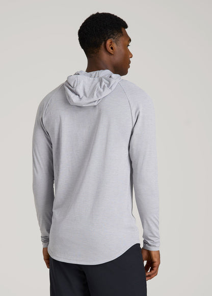 A.T. Performance Training Hoodie for Tall Men in Light Silver