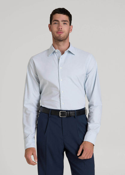 Pinpoint Oxford Shirt for Tall Men in Light Blue