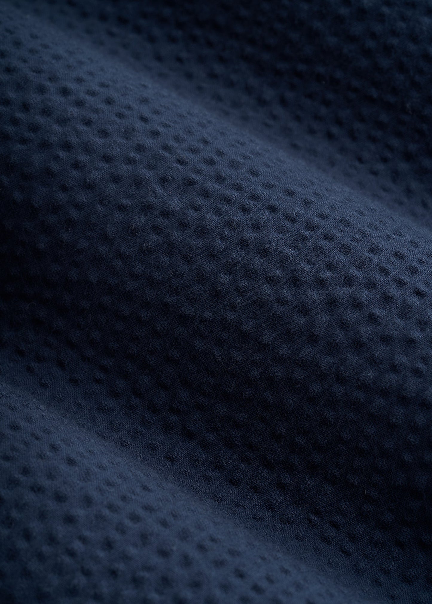 Seersucker Camp Collar Short Sleeve Shirt for Tall Men in Navy Blue