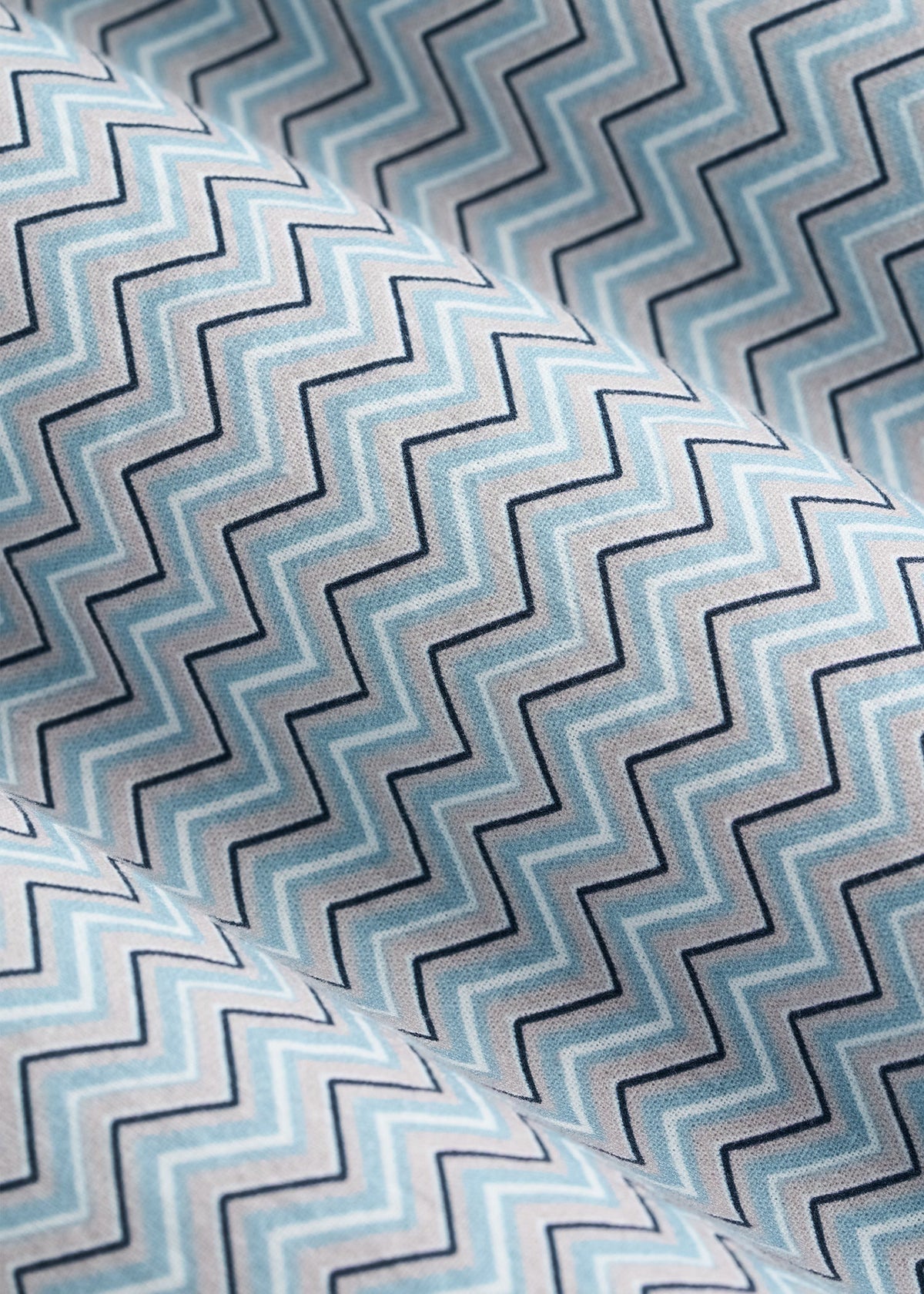 Short Sleeve Shirt for Tall Men in Ice Blue Abstract Stripe