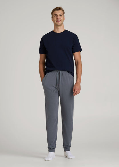 Sleep Joggers for Tall Men in Smoky Blue