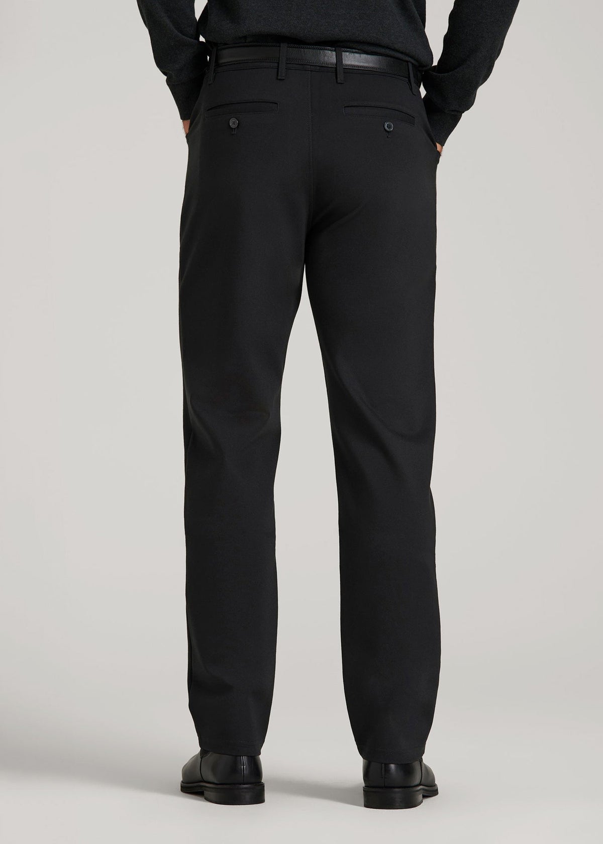 Flex Ponte Pants for Tall Men in Black