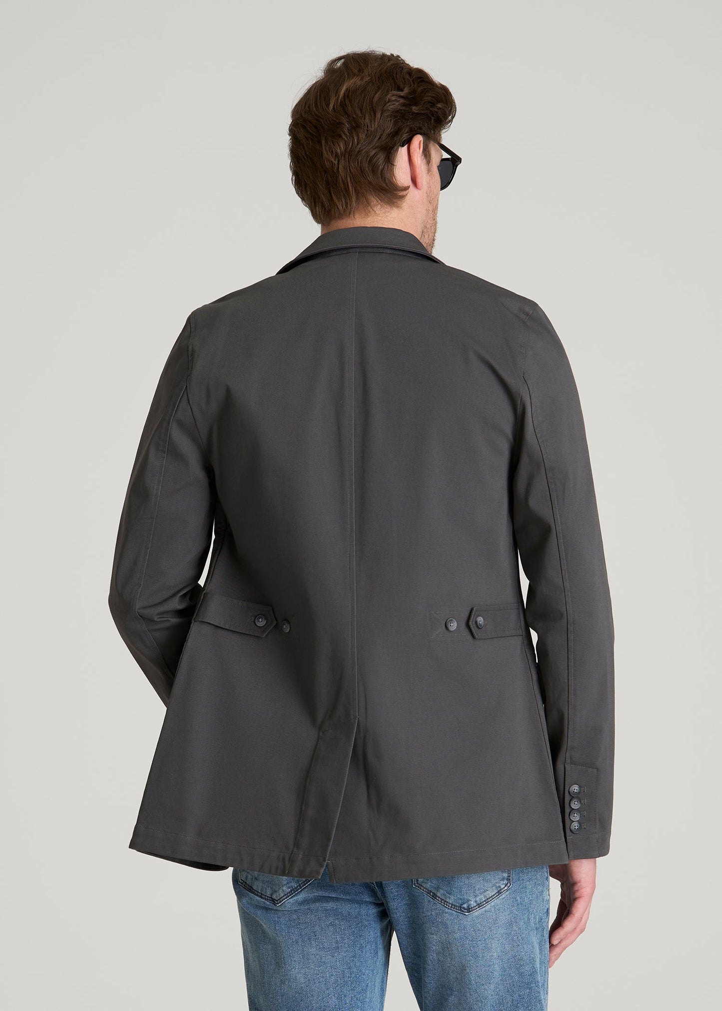 Stretch Commuter Chino Sport Coat for Tall Men in Slate