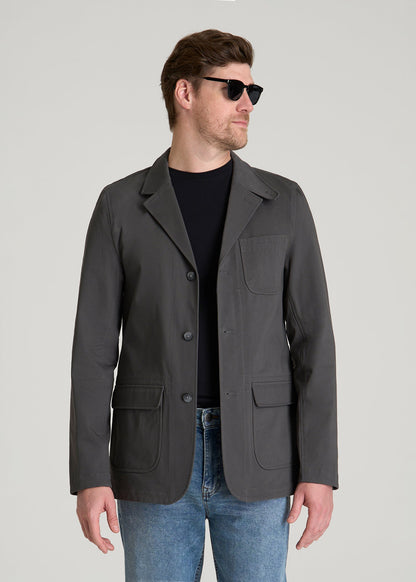 Stretch Commuter Chino Sport Coat for Tall Men in Slate