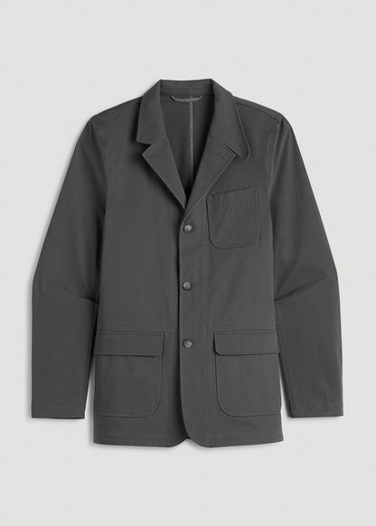 Stretch Commuter Chino Sport Coat for Tall Men in Slate
