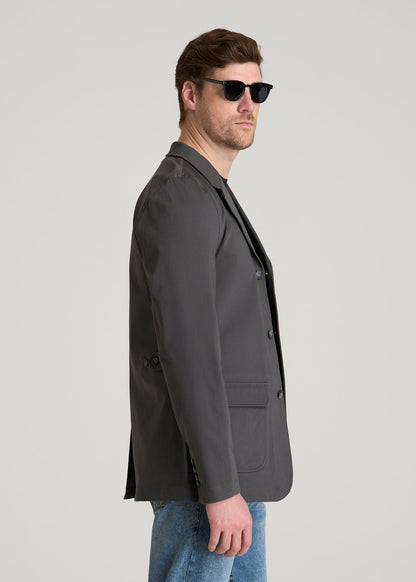 Stretch Commuter Chino Sport Coat for Tall Men in Slate