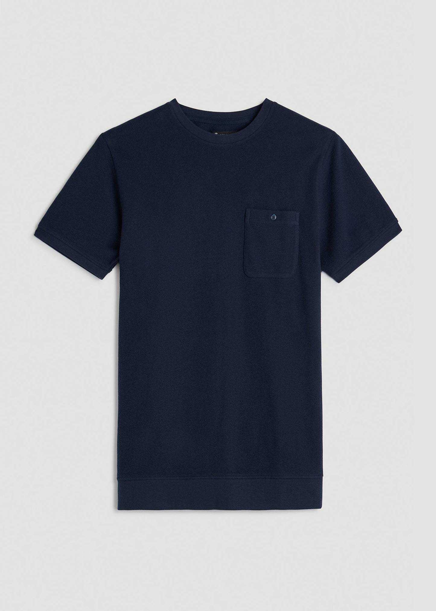 Terry Cotton Pocket Tee for Tall Men in Patriot Blue