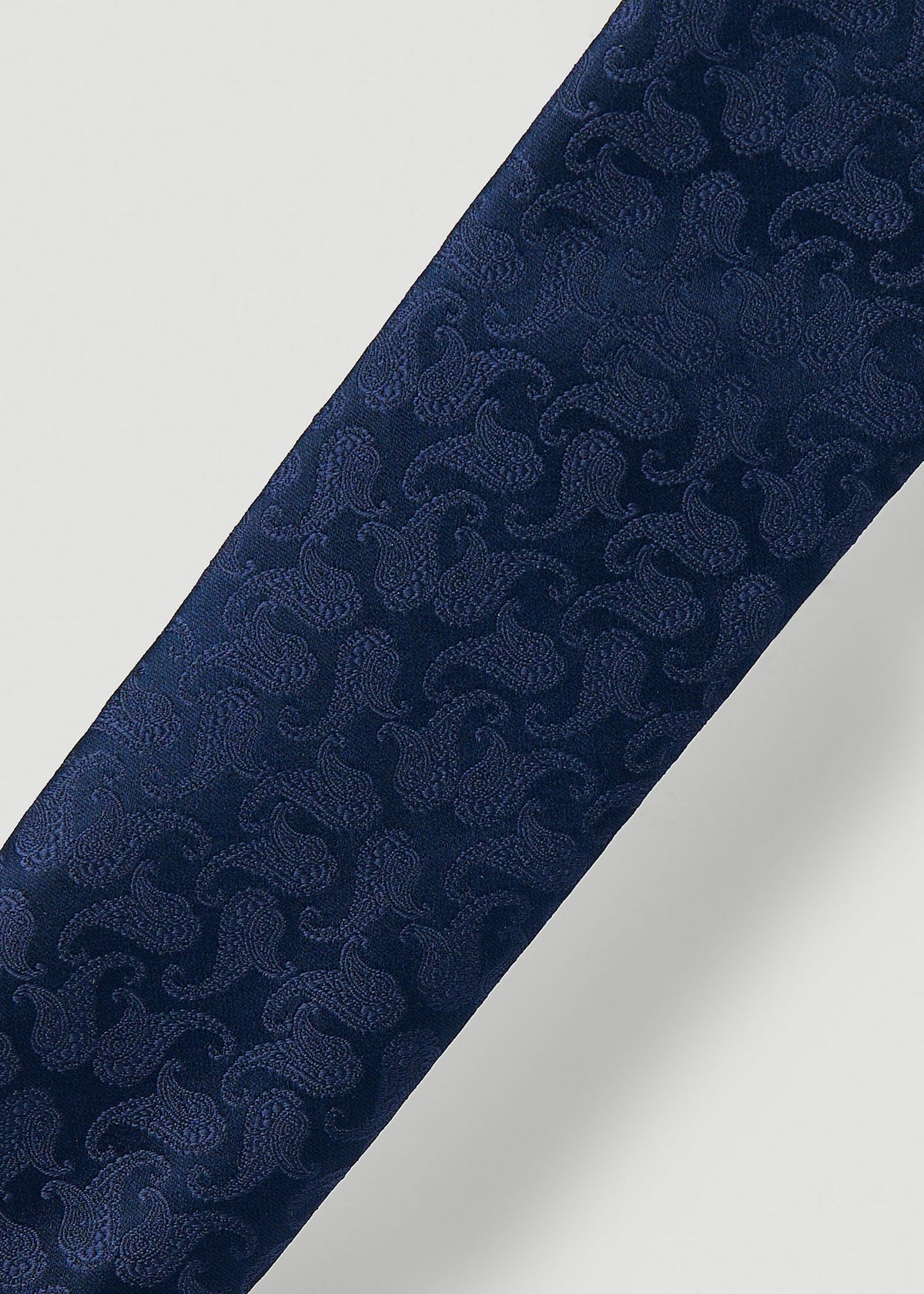 Dress Ties for Tall Men in Navy Tonal Paisley