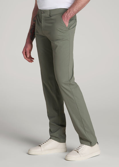 TAPERED FIT Traveler Chino Pants for Tall Men in Wreath Green