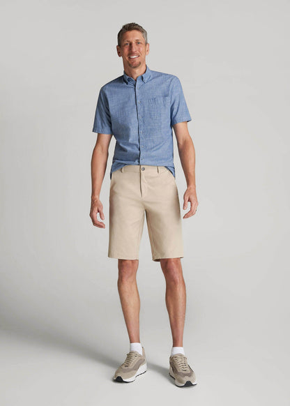 Traveler Chino Shorts for Tall Men in Light Khaki