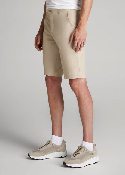 Traveler Chino Shorts for Tall Men in Light Khaki