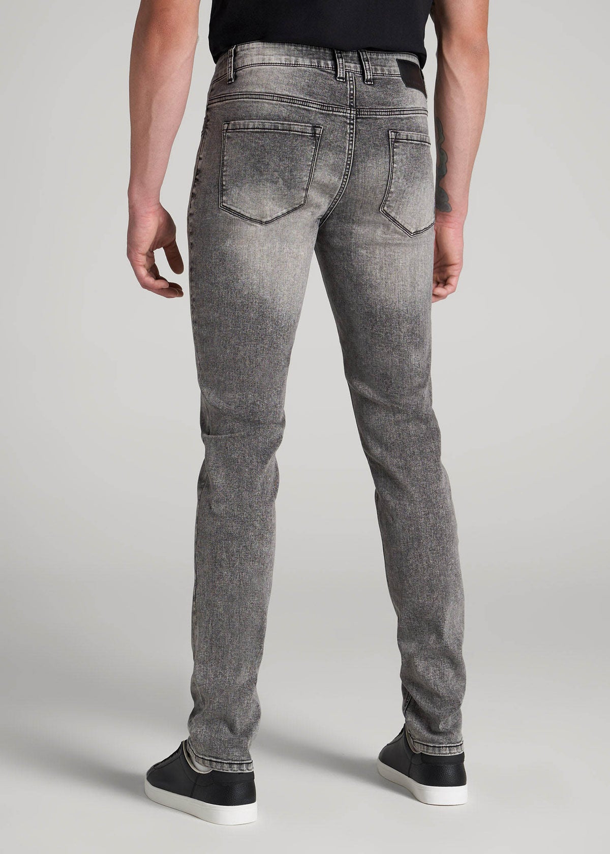 Travis SKINNY Jeans for Tall Men in Washed Faded Black