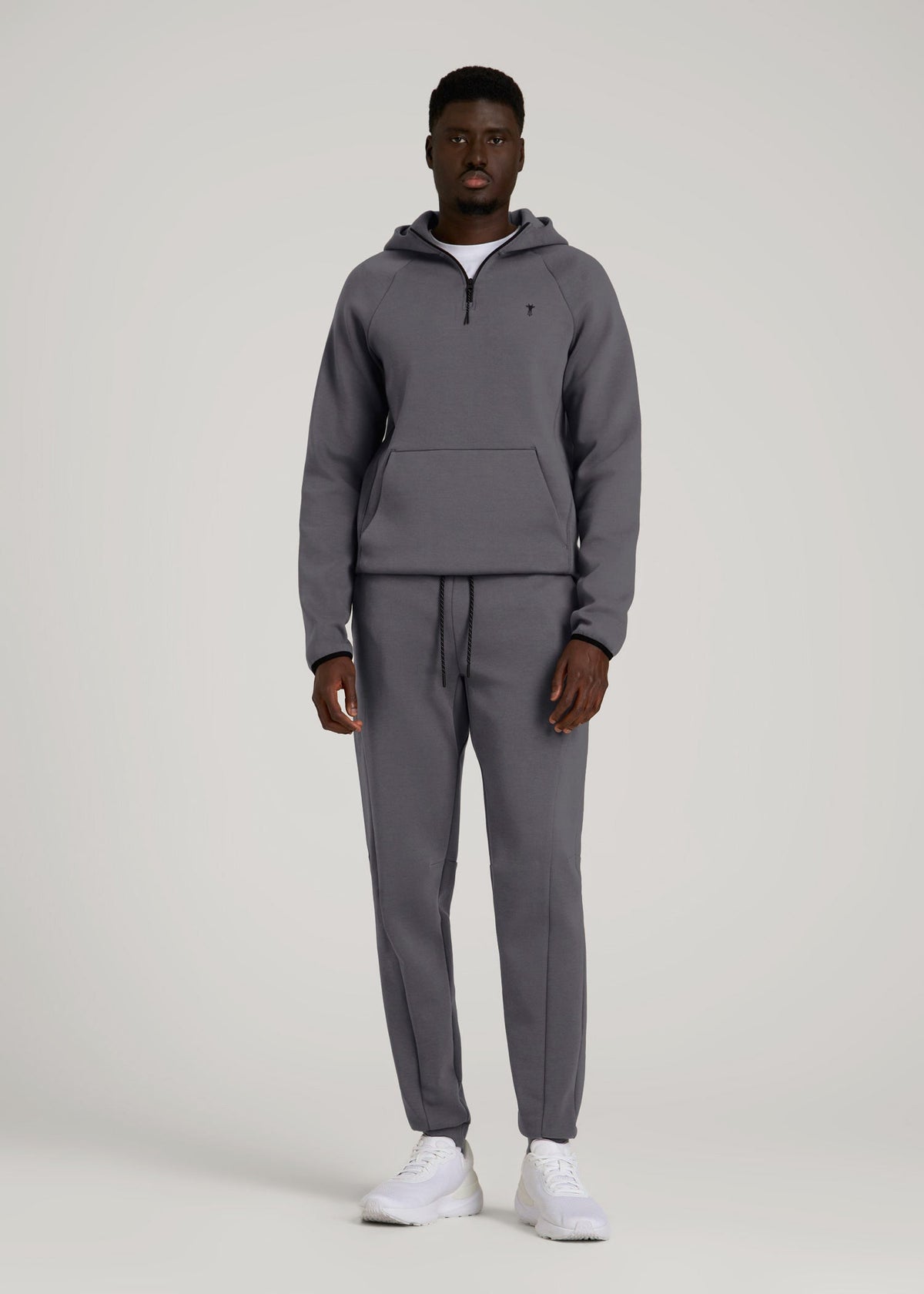 Tech Motion Fleece Joggers for Tall Men in Iron Grey