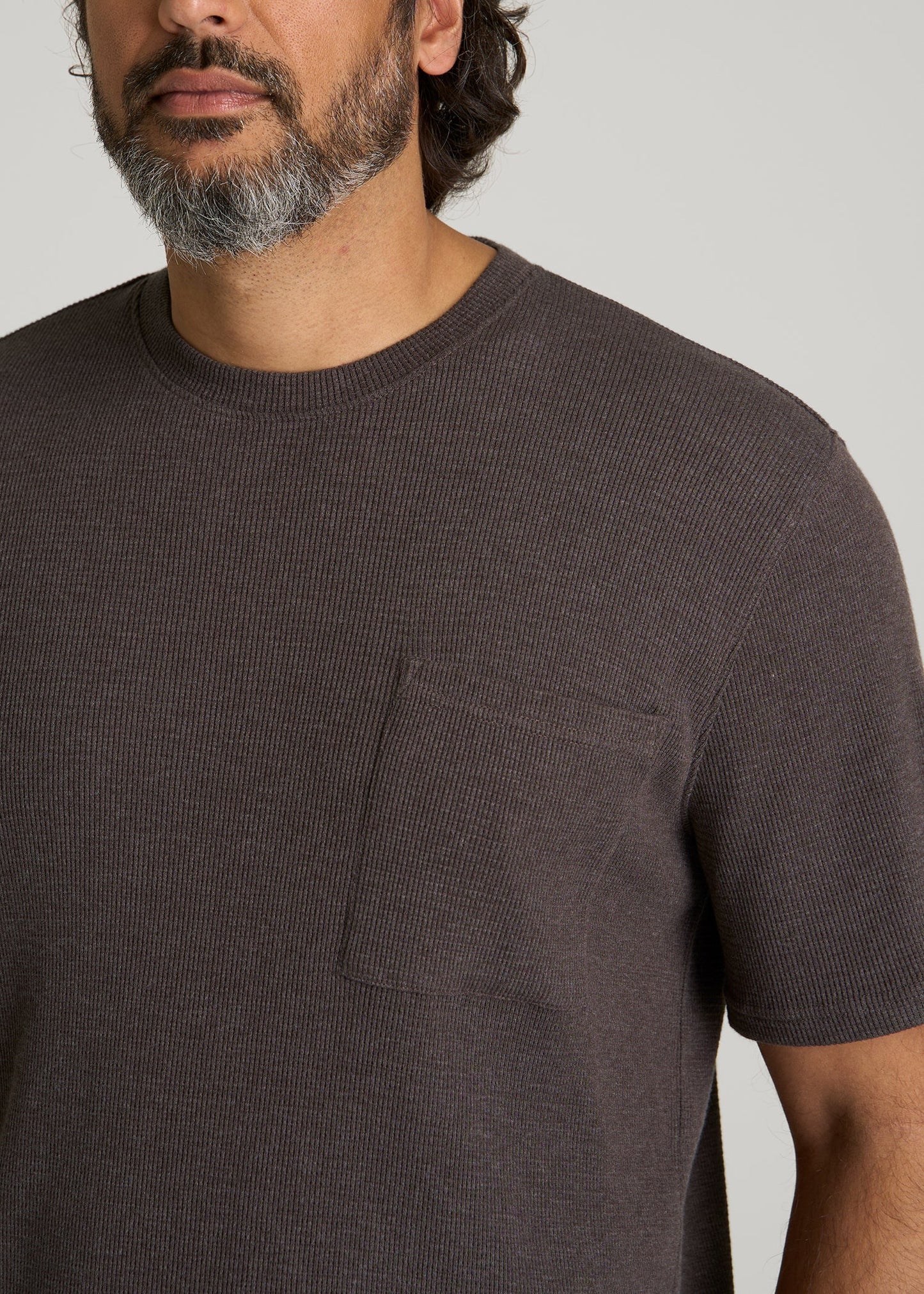 Waffle Lounge Top for Tall Men in Espresso