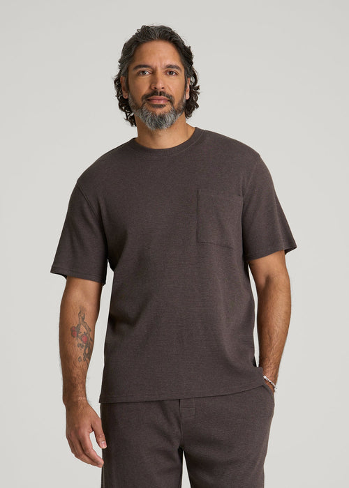Waffle Lounge Top for Tall Men in Espresso