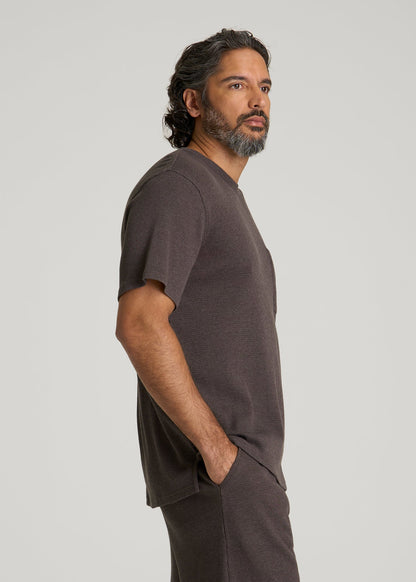Waffle Lounge Top for Tall Men in Espresso