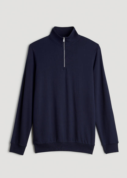 Wearever 2.0 French Terry Quarter-Zip Sweatshirt for Tall Men in Evening Blue