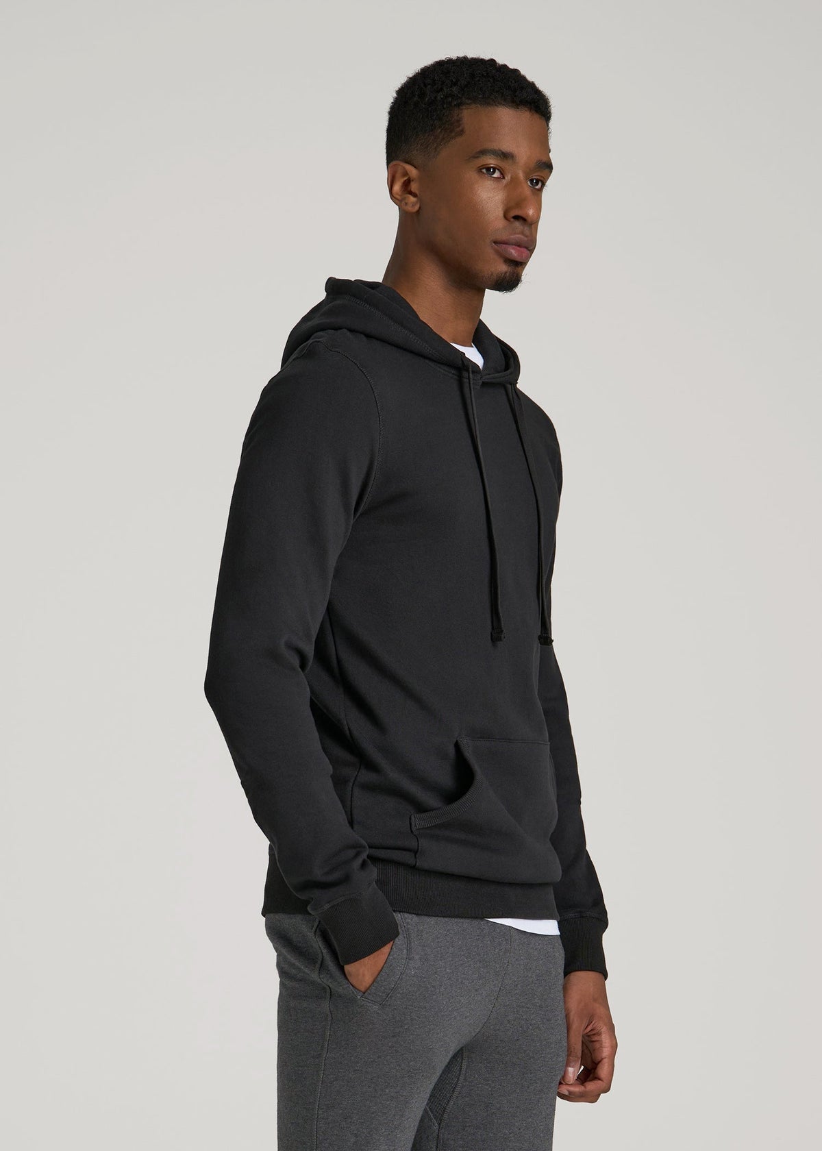 Wearever 2.0 Fleece Hoodie for Tall Men in Black