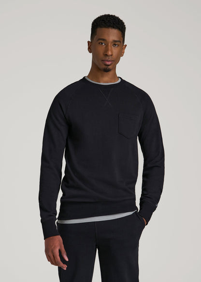 Wearever 2.0 French Terry Crewneck Sweatshirt for Tall Men in Black
