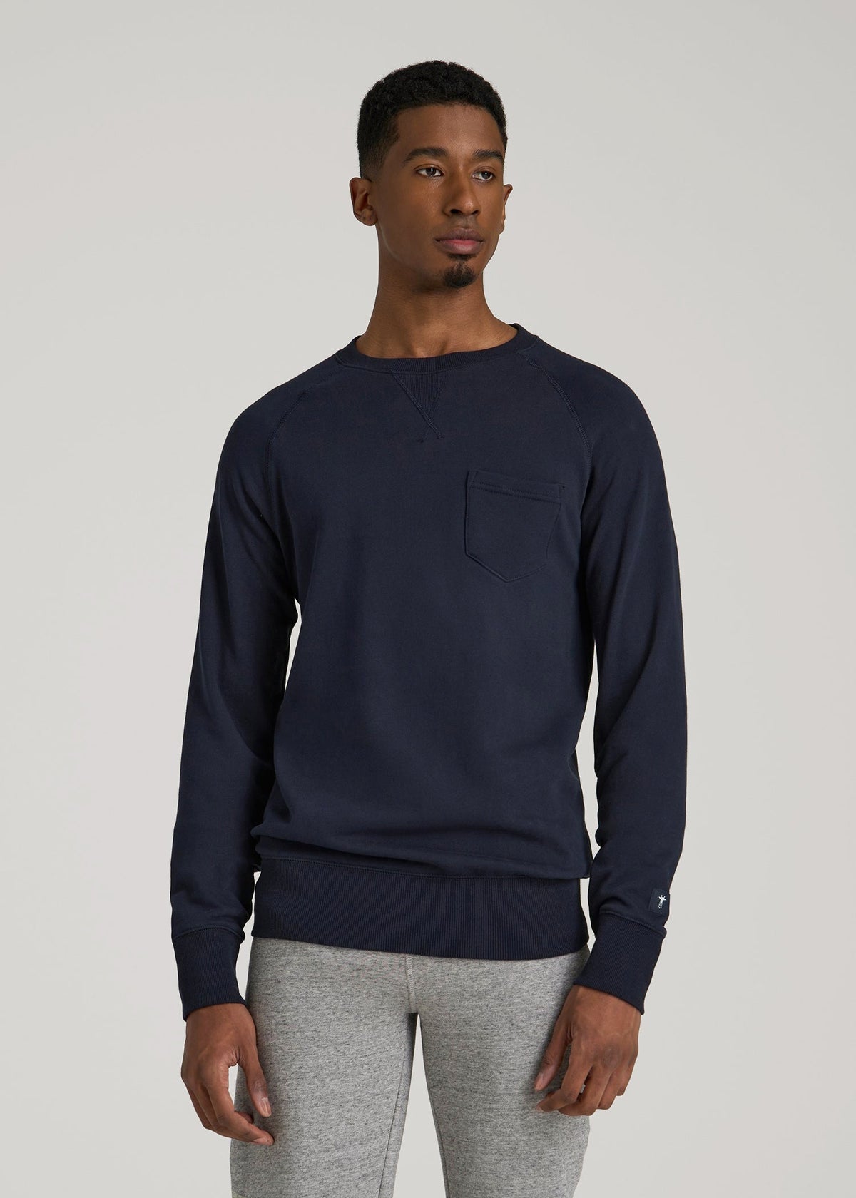 Wearever 2.0 French Terry Crewneck Sweatshirt for Tall Men in Evening Blue