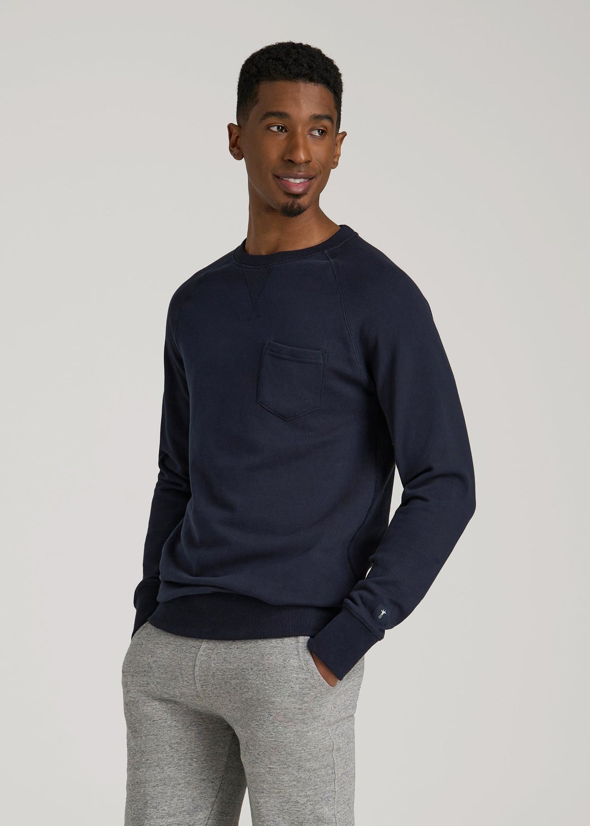 Wearever 2.0 French Terry Crewneck Sweatshirt for Tall Men in Evening Blue