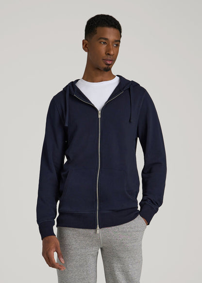 Wearever 2.0 French Terry Full-Zip Hoodie for Tall Men in Evening Blue