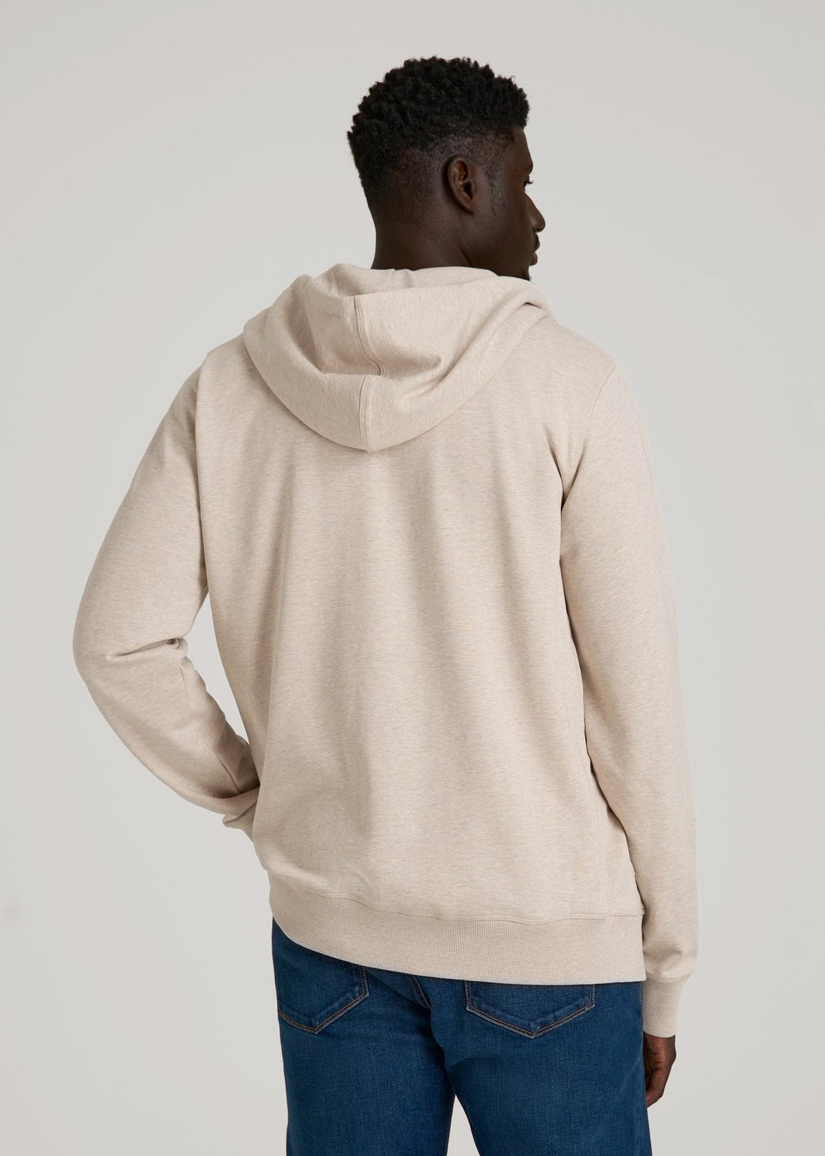 Wearever French Terry Full Zip Hoodie 2.0 in Oatmeal Mix