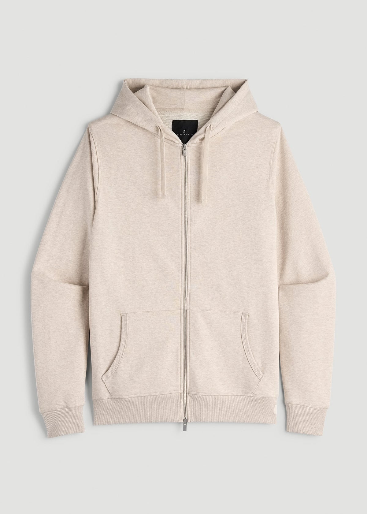 Wearever French Terry Full Zip Hoodie 2.0 in Oatmeal Mix