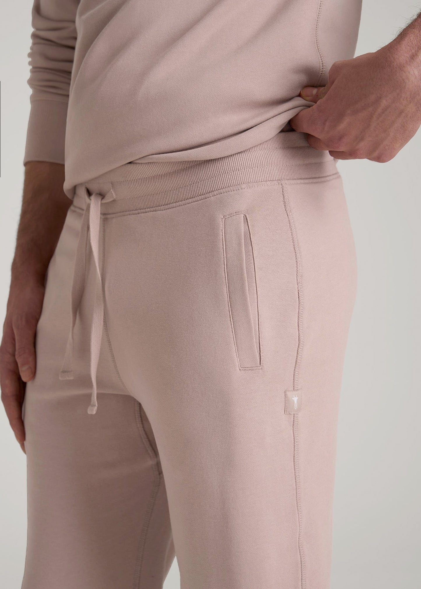 Wearever 2.0 French Terry Joggers for Tall Men in Desert Rose
