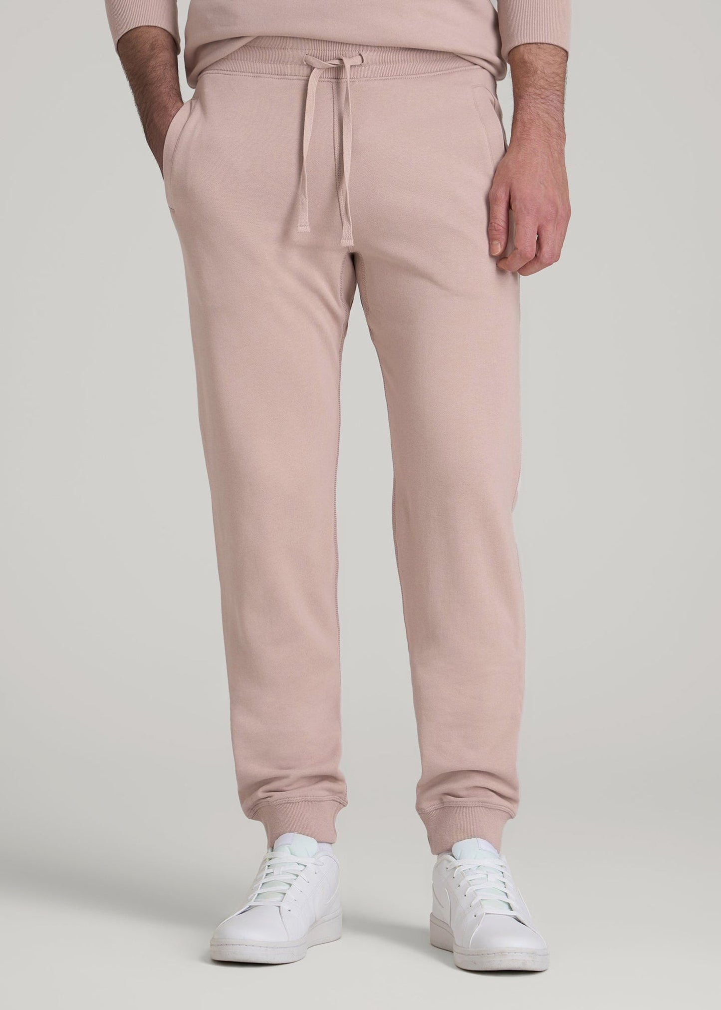 Wearever 2.0 French Terry Joggers for Tall Men in Desert Rose