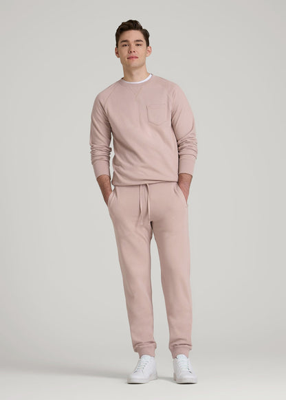 Wearever 2.0 French Terry Joggers for Tall Men in Desert Rose
