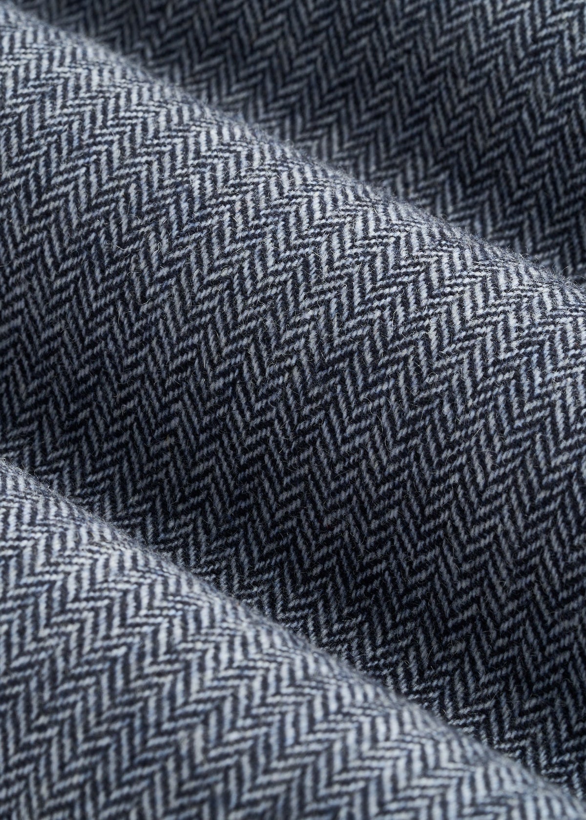 Wool Blend Blazer for Tall Men in Navy Herringbone