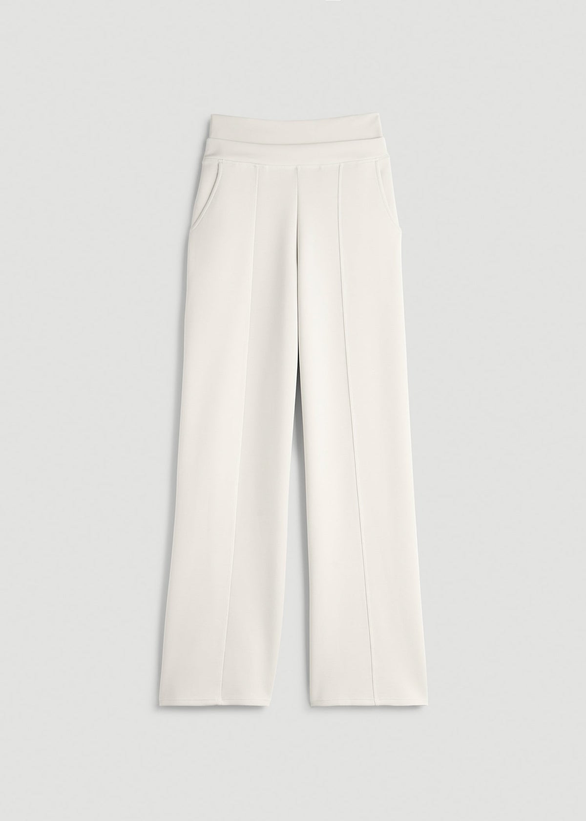 Soft Motion Wide Leg Ultra High Rise Pant for Tall Women in Pearl