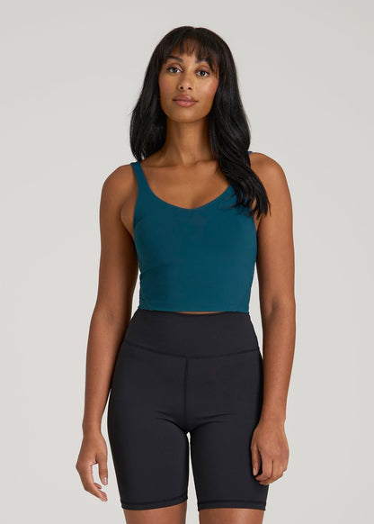 Balance Tank Top for Tall Women in Deep Water