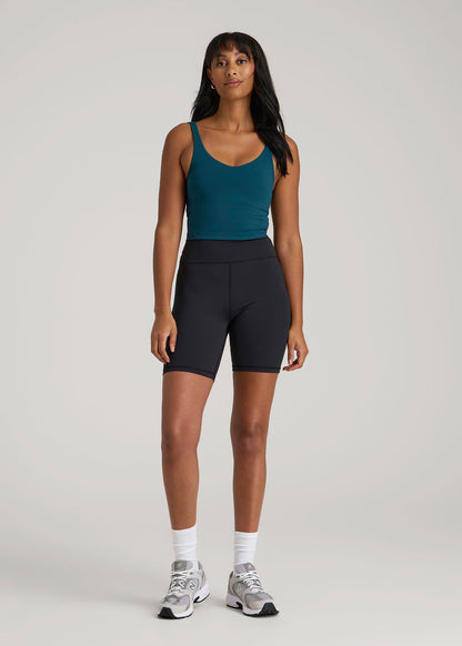 Balance Tank Top for Tall Women in Deep Water