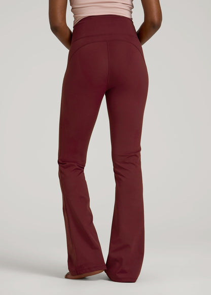 Balance Flare Yoga Pants for Tall Women in Tawny Port