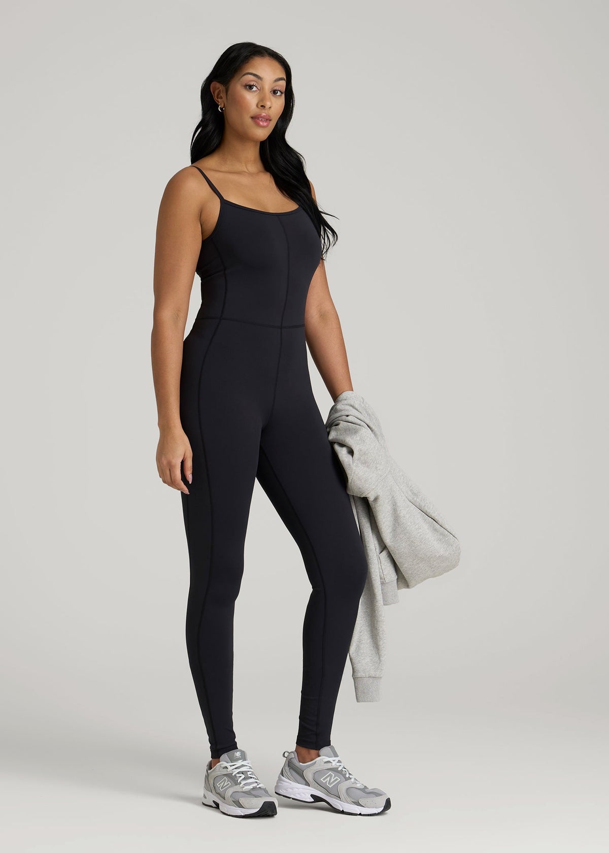 Balance Spaghetti Strap Jumpsuit for Tall Women in Black
