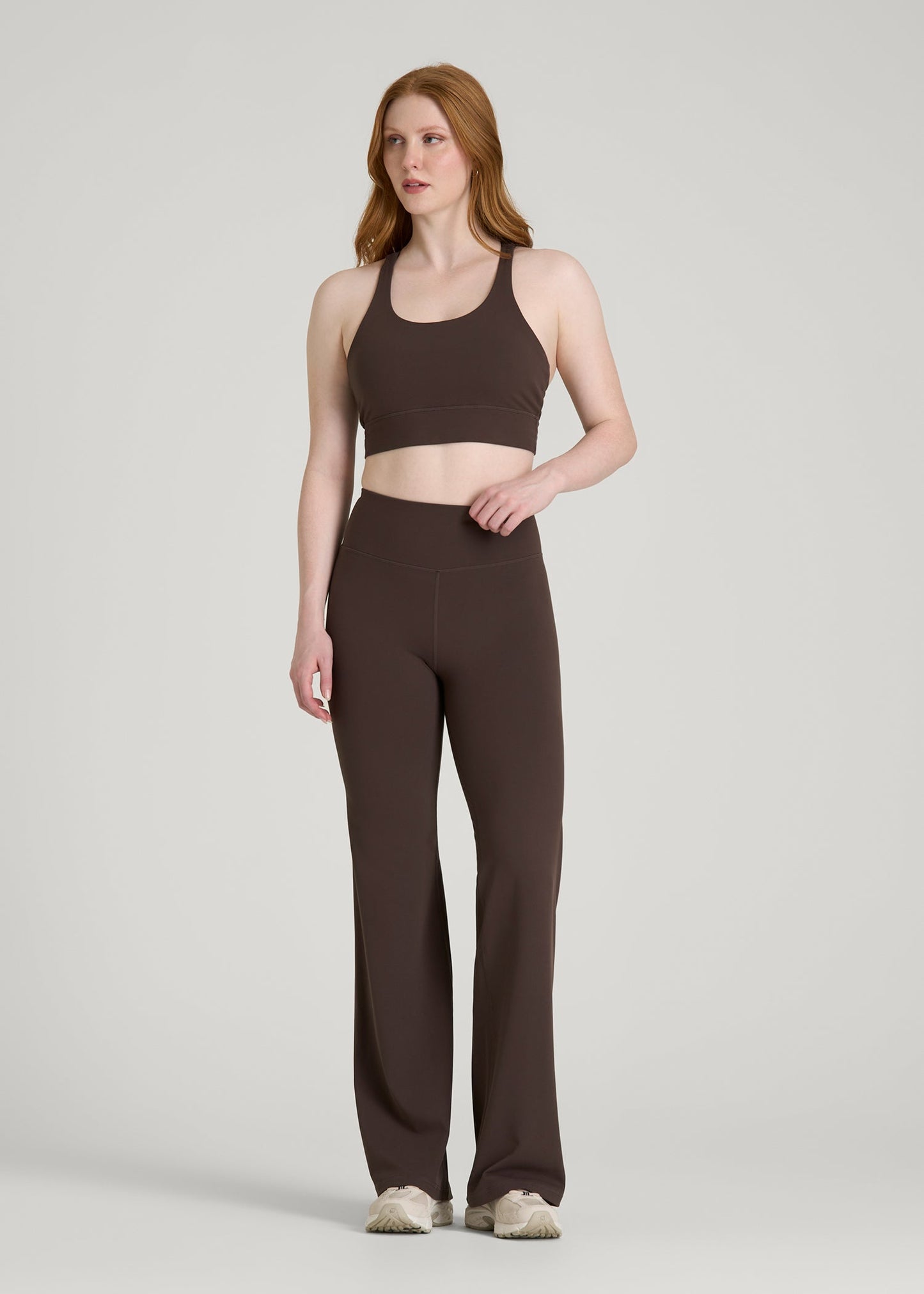 Balance Wide Leg Yoga Pants for Tall Women in Espresso