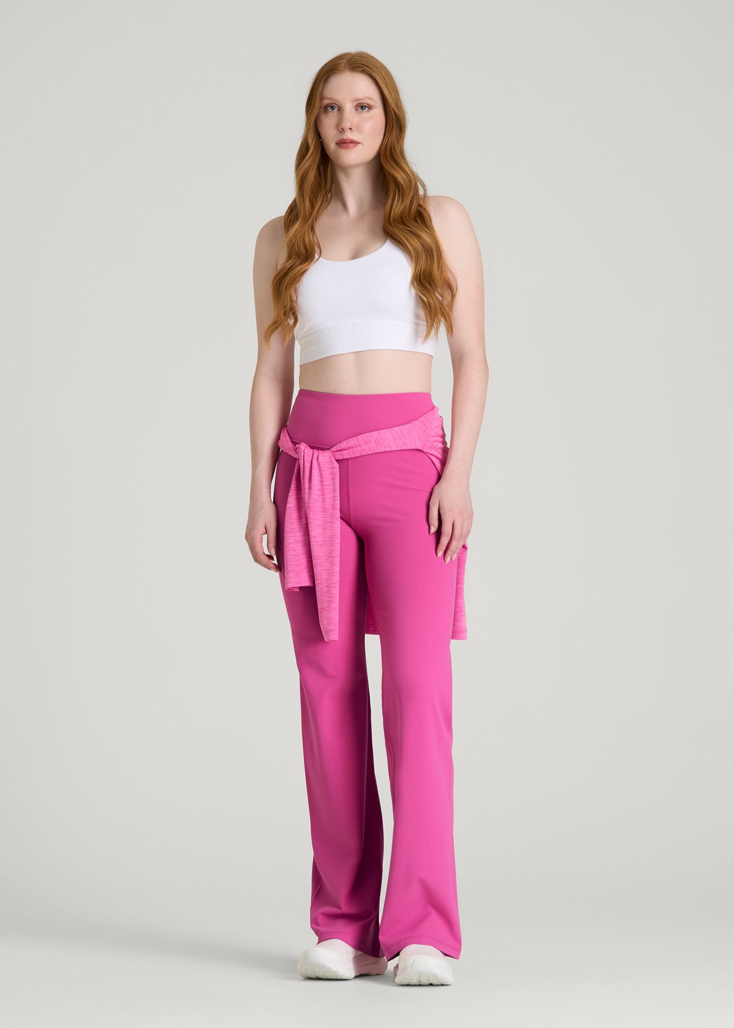 Balance Wide Leg Yoga Pants for Tall Women in Magenta