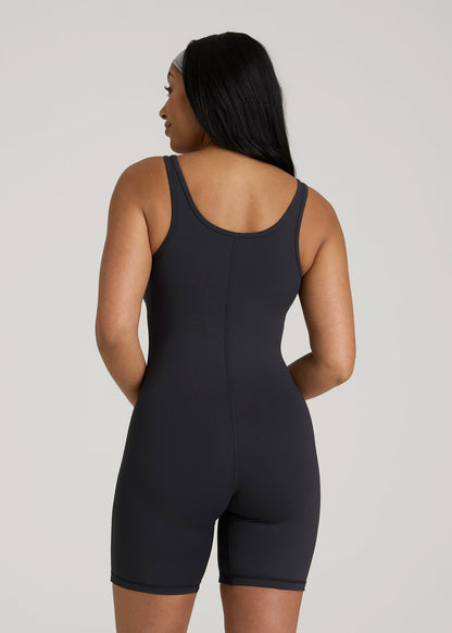 Balance Scoopneck Romper for Tall Women in Black