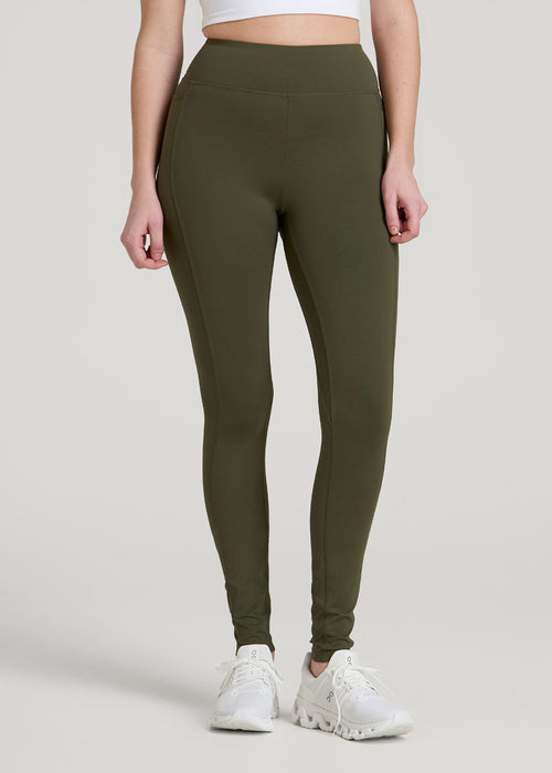 Bella Outer-Pocket Leggings for Tall Women in Forest Night