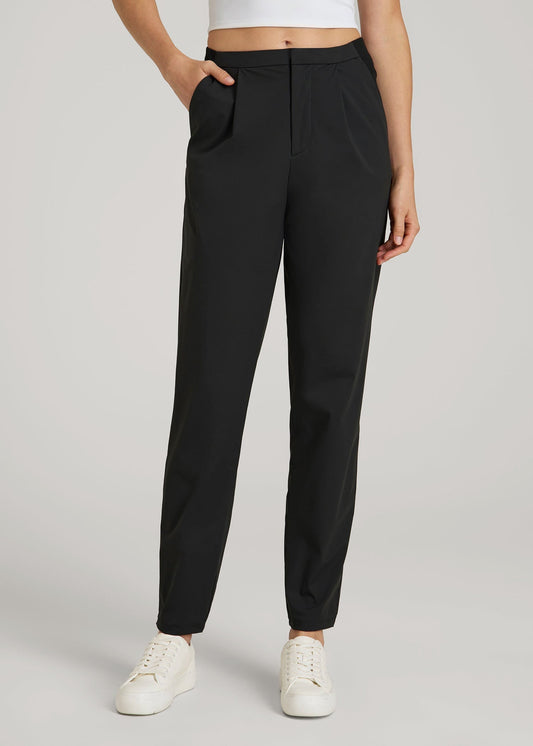 Commuter Pleated Jogger Pant for Tall Women in Black
