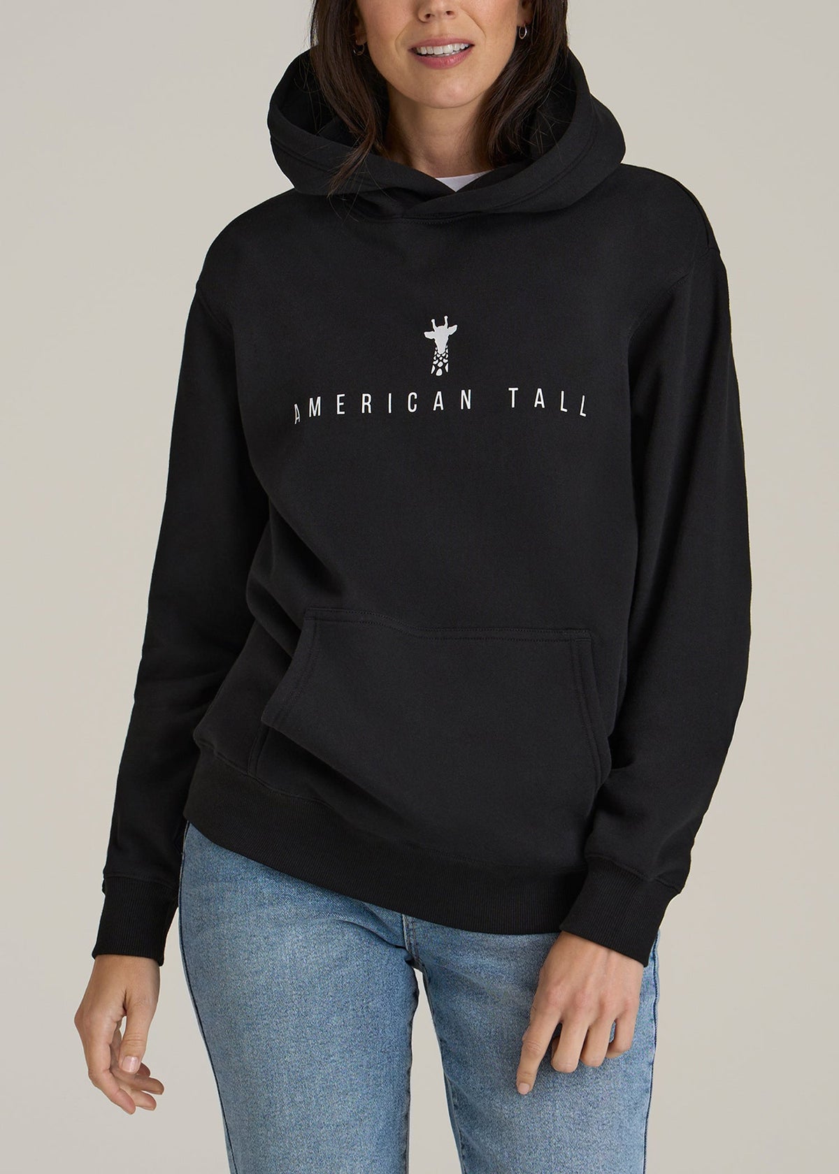 Regular Corporate Logo Hoodie for Women in Black