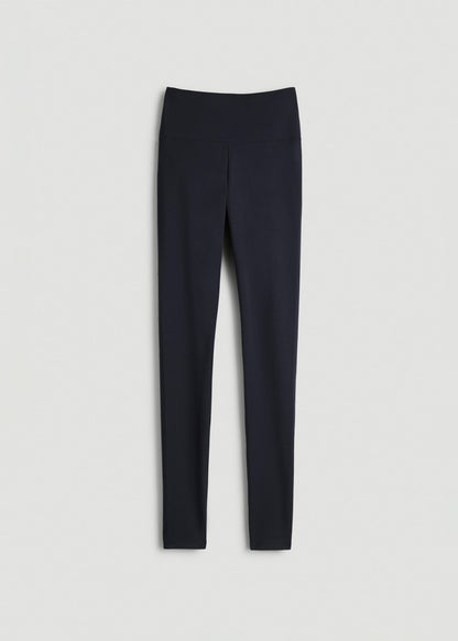 Cotton Leggings for Tall Women in Deep Navy