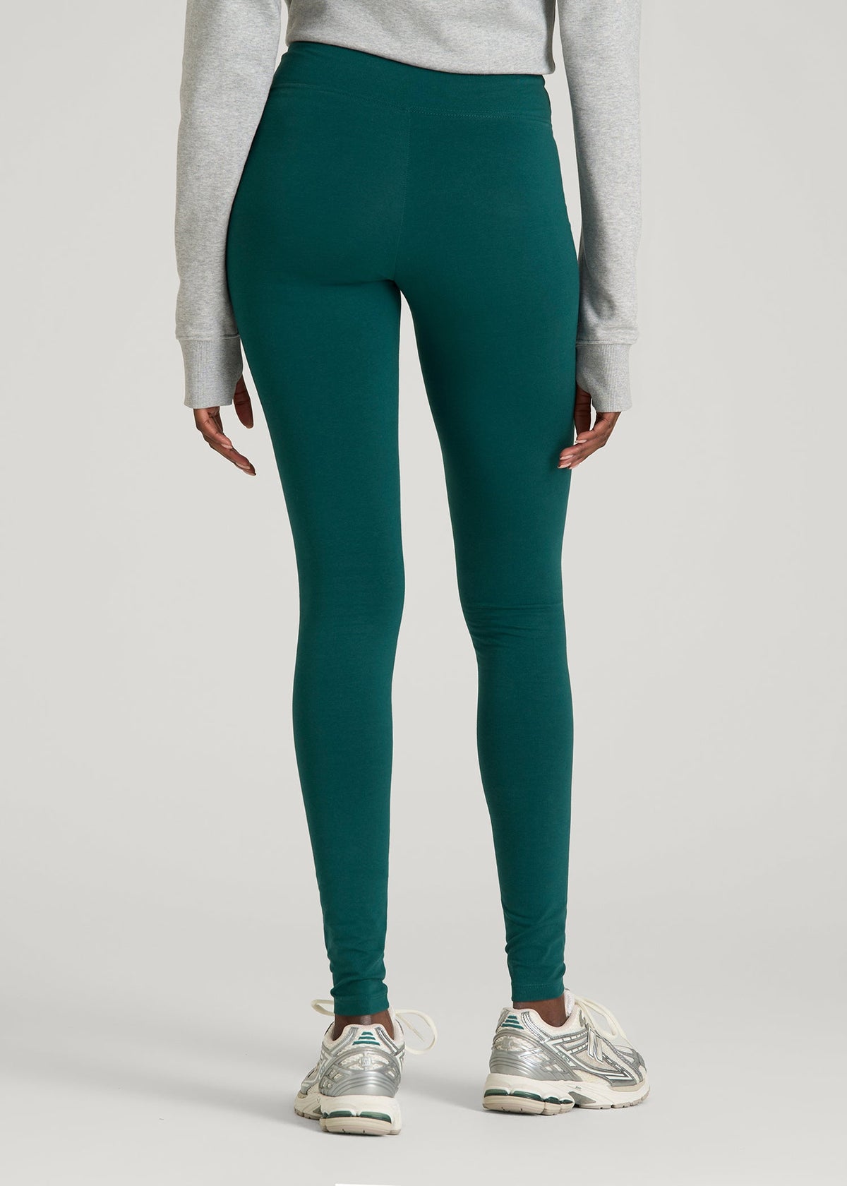 Cotton Leggings for Tall Women in Deep Teal
