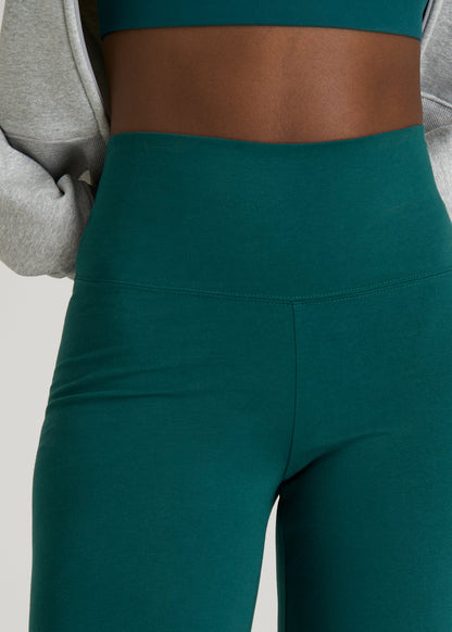 Cotton Leggings for Tall Women in Deep Teal