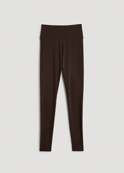 Cotton Leggings for Tall Women in Espresso