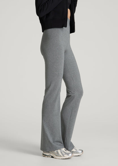 Cotton flare legging for Tall Women in Mid Grey Heather